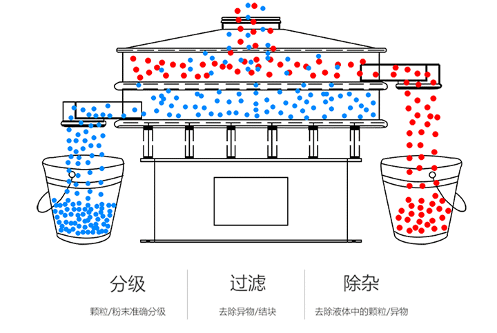 大蒜粉不銹鋼振動篩的工作原理